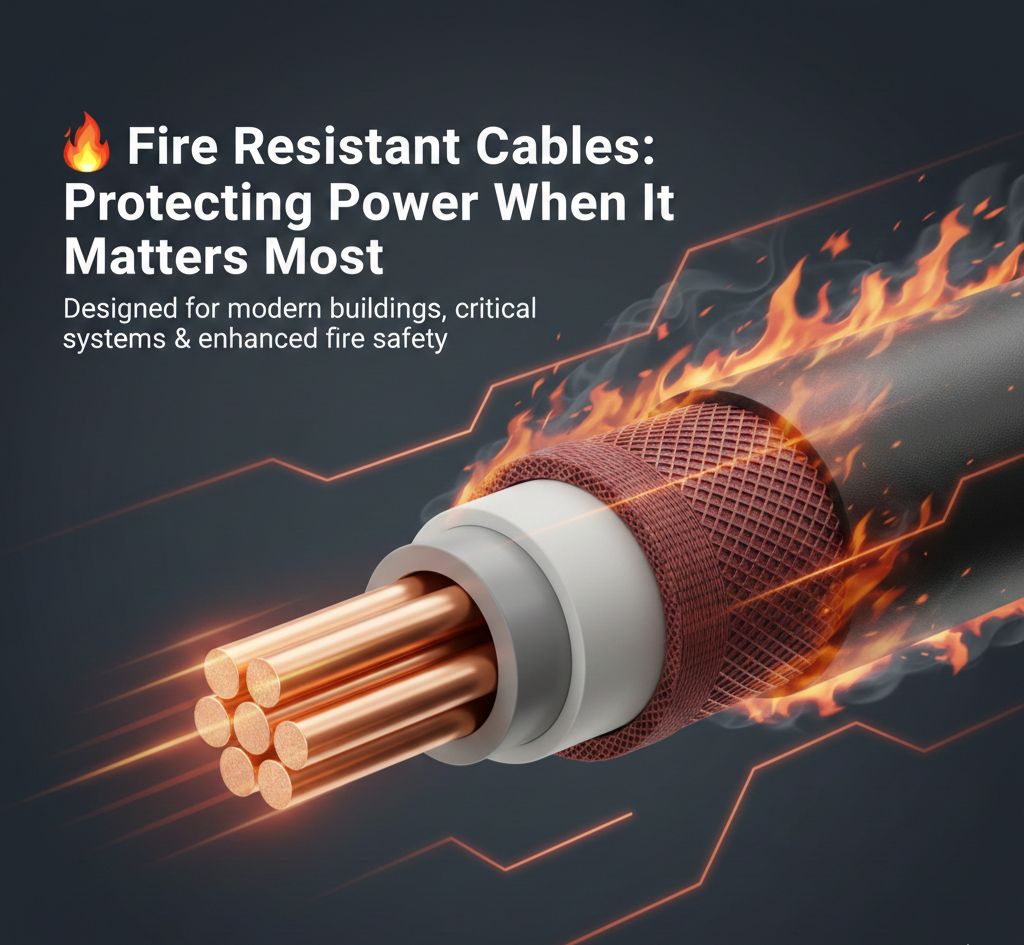 Fire resistant electrical cables designed for safe power distribution in modern buildings
