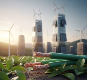 Eco-friendly electrical cables used in sustainable power infrastructure and green energy projects
